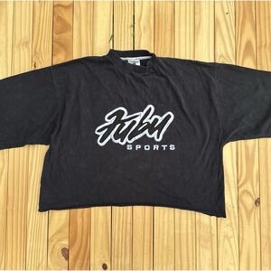 Vintage Fubu Sports Black T-Shirt Size XL 90s Classic Clothing‎ Custom Crop Top